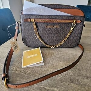 Michael Kors Monogram Jet Set Crossbody
